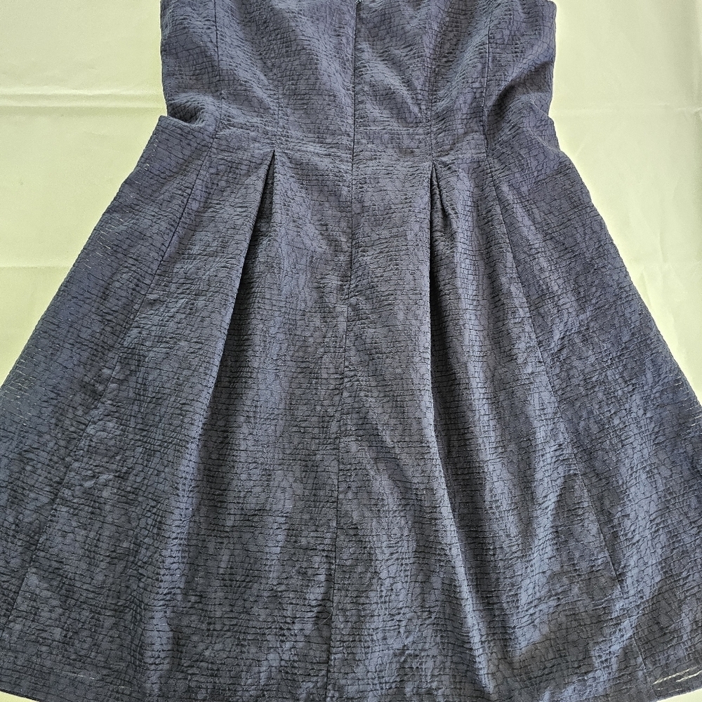 Nine West 14 Navy Blue Sleeveless Knee Lenth Woman's Dess - Picture 8 of 11